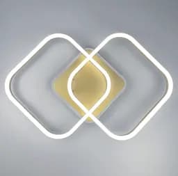 Стельова LED люстра на 2 ріжки квадратної форми з кольоровою RGB підсвіткою на основі | Арт. A 55071/2 | Line F - мініатюра 10