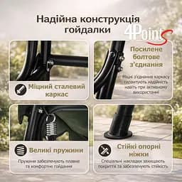 Садова гойдалка 4Р Garden тримісна 180х110см - мініатюра 6
