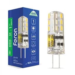 Лампа светодиодная Feron LB-420 AC/DC 12V 2 Вт 24 leds G4 4000K (25448)