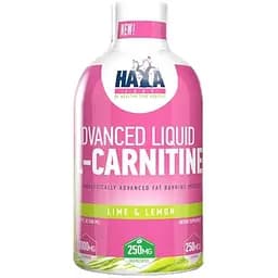 Пищевая добавка Л-карнитин + Экстракт зеленого кофе и Хром Haya Labs Advanced Liquid L-Carnitine лайм и лимон 500 мл