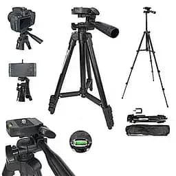 Штатив металевий універсальний для телефону та фотоапарата Tripod 3120 портативний трипод 0,35-1.02м - мініатюра 4