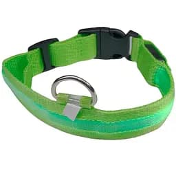 Нашийник для собак UFT PET LED 1 Green M з підсвічуванням на батарейках