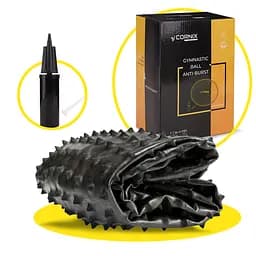 М'яч для фітнесу (фітбол) Cornix 65 см масажний Anti-Burst Black XR-0482 - мініатюра 9