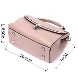 Жіноча шкіряна сумка Vintage з металевою клямкою 19х15х9 см sum0029041 - мініатюра 4