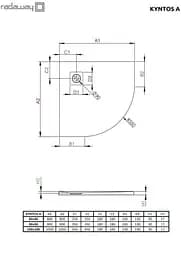 Душовий піддон Radaway Kyntos A 100x100 колір цемент HKA100100-74 - мініатюра 2
