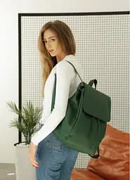 Жіночий рюкзак Sambag Loft LZN зелений 38 х 28 х 18 см (22400007)