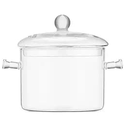 Кастрюля Ardesto Black Mars с крышкой 1.5 л боросиликатное стекло (AR0715GB)