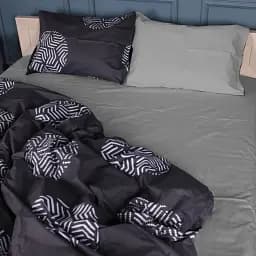 Простыня MirSon Сатин 22-1379 Geometric Circles 220x240 см (2200010476552)