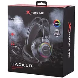 Игровая гарнитура XTRIKE ME GH-509, USB+3.5мм, 7 режимов RGB, кабель 2м, черная