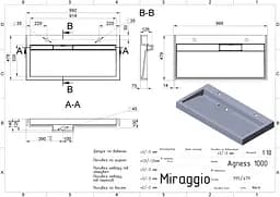 Умивальник Miraggio Agness 1000 mirasoft 0001059, Білий матовий - мініатюра 5