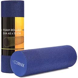 Масажний ролик Cornix EVA+ 45 x 15 см (валик, ролер) XR-0304 Navy Blue
