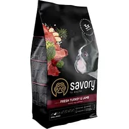 Сухий корм для собак малих порід Savory Small Breed rich in Fresh Turkey&Lamb зі свіжим м'ясом індички і ягнятиною 3 кг