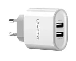 Зарядное устройство для Ugreen CD104 2xUSB 3.4 A Charger белый