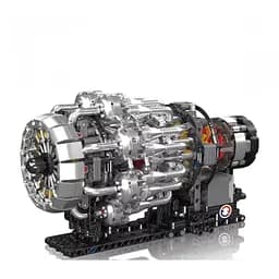 Конструктор двигун Mould King авіаційний турбореактивний Turbojet Engine Mechanical  моторозований дитячий мотор 1247 деталей
