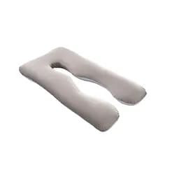 Наволочка-чохол на П-подібну подушку для вагітних і відпочинку Ideia, 140х75 см, світло-сірий і білий (8-35126)