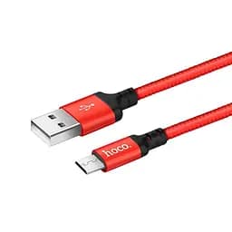 Кабель Hoco X14 USB to MicroUSB 2 м красный