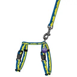 Шлей с поводком для кошек и мелких собак Баркси Urban патриотическая размер XXS Флаг