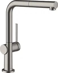 Смеситель для кухни Hansgrohe Talis 270 1jet с вытяжным изливом Sbox Brushed Black Chrome 72809340 Шлифованный черный хром