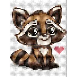 Алмазная мозаика Ideyka Умный енот без подрамника 15х20 см (AMM1020)