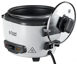 Russell Hobbs Рисоварка, 200Вт, чаша-0,7л, механічне керування, знімна кришка, нерж. сталь, чорно-біла - мініатюра 3