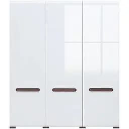 Шкаф трехдверный в спальню ВМК Ацтека SZF3D/21/18 Белый/Белый глянец (GRB-1657)