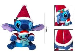Мягкая игрушка "Стич новогодний с куклой" размер 35см

