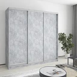 Шкаф-купе трехдверный MebelStar Комбо AL 3ДСП 210x60x210 см Бетон (MBS-3321)