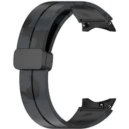 Ремінець для Samsung Galaxy Watch 4 44mm - чорно-сірий ширина кріплення 20мм силікон Watchbands Cls-color (W31-0WB10289017)