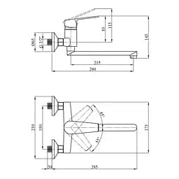 Змішувач для кухні Kroner KRM Brocken - С040 (CV023597) - мініатюра 3