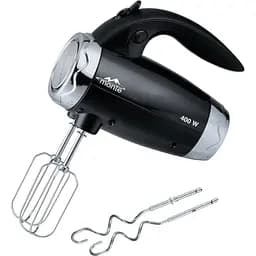 Ручний міксер Monte 2005-MT-В для дому 5 швидкостей 2 насадки Чорний 400 Вт