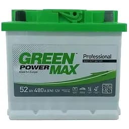 Акумулятор Green Power MAX 52Ah (+/-) (480EN) (207х175х190)