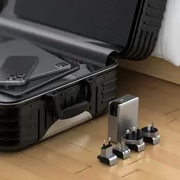 Мережевий зарядний пристрій Satechi 145 Вт USB-C 4-Port PD GaN Travel Space Gray з комплектом адаптерів для подорожей (ST-W145GTM) - мініатюра 4