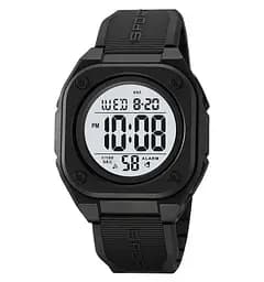 Годинник чоловічий наручний спортивний Skmei 2160 (Чорний з білим циферблатом)