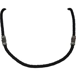 Ювелірний шнурок Меридіан 925 з текстилю з срібними вставками. 846/4СК 60