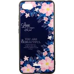 Чохол-накладка Toto Glass Fashionable Case Xiaomi Redmi 6A Flower on Blue