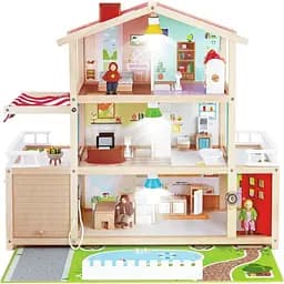 Ляльковий будинок Hape Особняк з меблями дерев'яний (E3405)