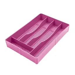 Лоток для столовых приборов с 5 отделениями пластиковый 32 × 22 × 5,5 см Розовый 88028