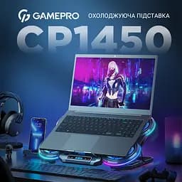 Охолоджувальна підставка для ноутбука GamePro Black (CP1450) - мініатюра 16