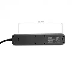 Подовжувач мережевий Videx Oncord з кнопкою з/з 4п 3 м 3x1.5 мм black (VF-PD43G-B) - мініатюра 9