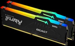Оперативна пам'ять Kingston Fury 16GB (2x8GB) DDR5 5200MHz Beast RGB Black (KF552C40BBAK2-16)