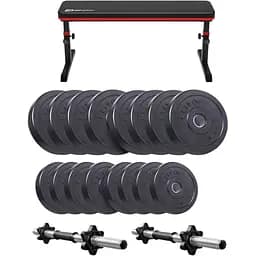 Набір Elitum Titan гантелі з лавою Hop-Sport HS-1025 Pro 2х31 кг