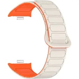 Ремешок DK CDK для Xiaomi Redmi Watch 4 Silicone Shaped Magnetic Band (018838) (ivory / orange)