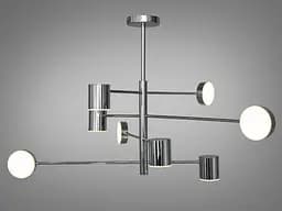 Інноваційна новинка LED люстра в офіс, 40W, хром