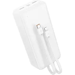 Портативна батарея Power Bank Hoco J118B Speed Energy with cable 30000mAh White