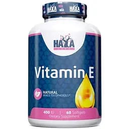 Витамин Е комплекс токоферолов Haya Labs Vitamin E Mixed Tocopherols 400 МЕ 60 гель капсул