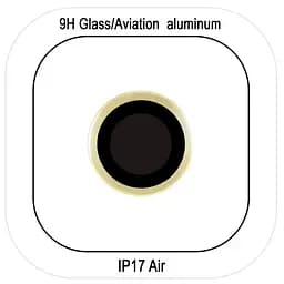 Захисне скло Metal Classic на камеру (у упак.) для Apple iPhone 17 Air (6.5) Золотий / Light Gold
