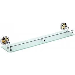 Полка Bemeta Retro стеклянная 600 мм золото/хром 144202268, Золотой