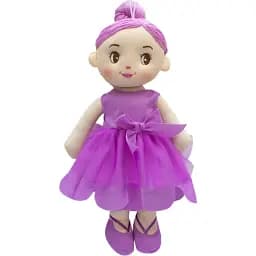 Лялька м'яка Devilon 36 см фіолетова сукня (860975)