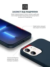 Силиконовый чехол для Apple iPhone 11, ICON2 Case, синий, противоударный, панель, защита всего корпуса, матовая поверхность Soft Touch, выступает над дисплеем, совместим с защитными стеклами и пленками, с микрофиброй, ArmorStandart (ARM60553) - мініатюра 5