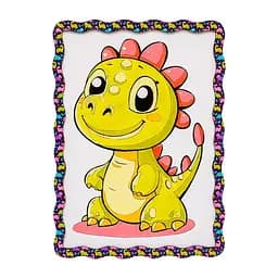 Дитячий набір для розпису по дереву "Динозаврик" PuzzleOK Puz-22946 формат А4